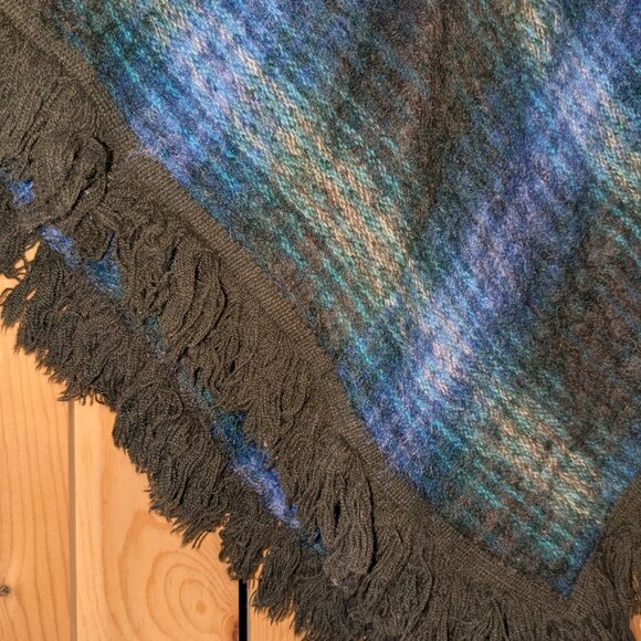 VTG Lochcarron Scottish Mohair Wool Cape Mantle Poncho Wrap Shawl Tartan Plaid - Picture 6 of 10